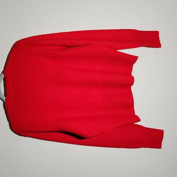 J. Crew Sweater Womens Red gold buttons wool alpaka acrylic Elastane size XXL - Picture 4 of 5